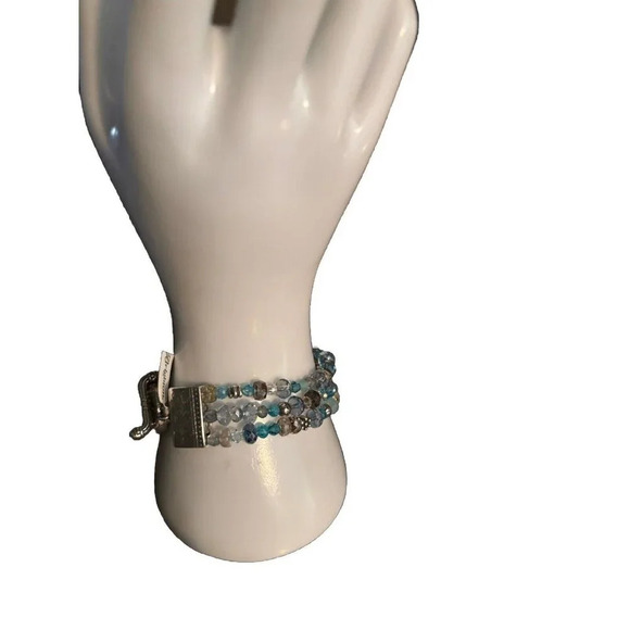 NWT Brighton OPHELIA JEWELS Blue Crystals Toggle Bracelet & Necklace Set. - Picture 11 of 11